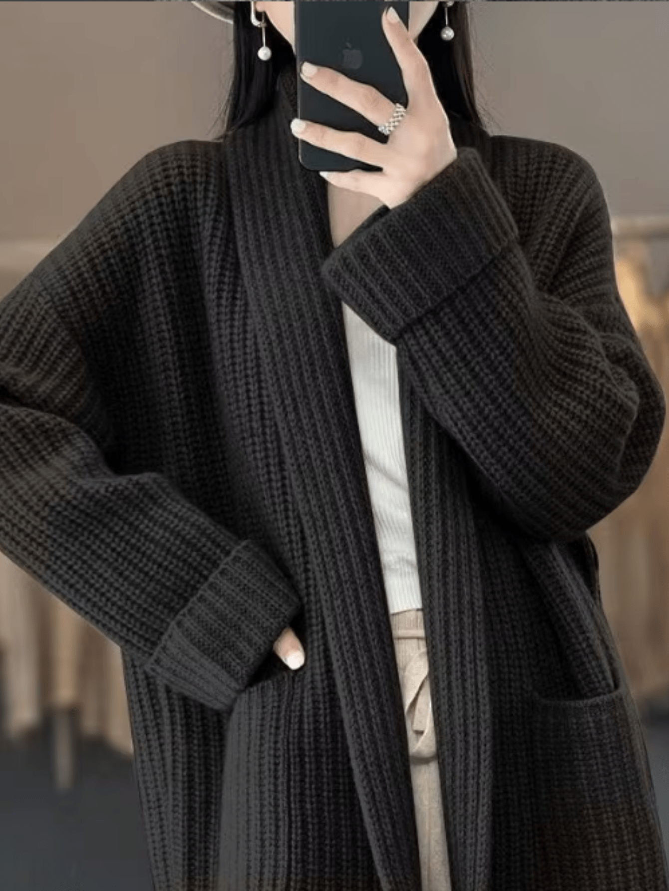 Casual Strikket Cardigan - Feminique