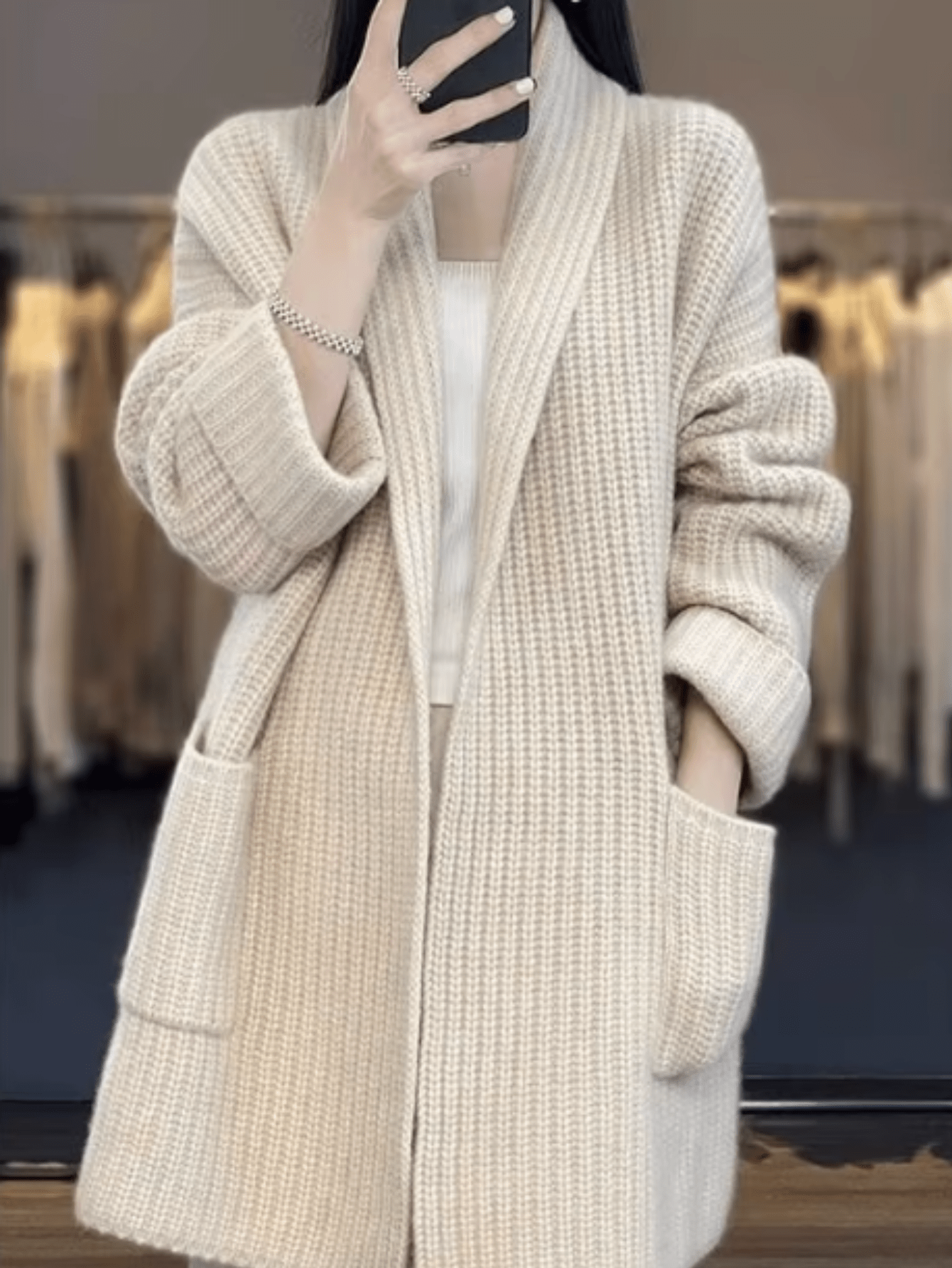 Casual Strikket Cardigan - Feminique