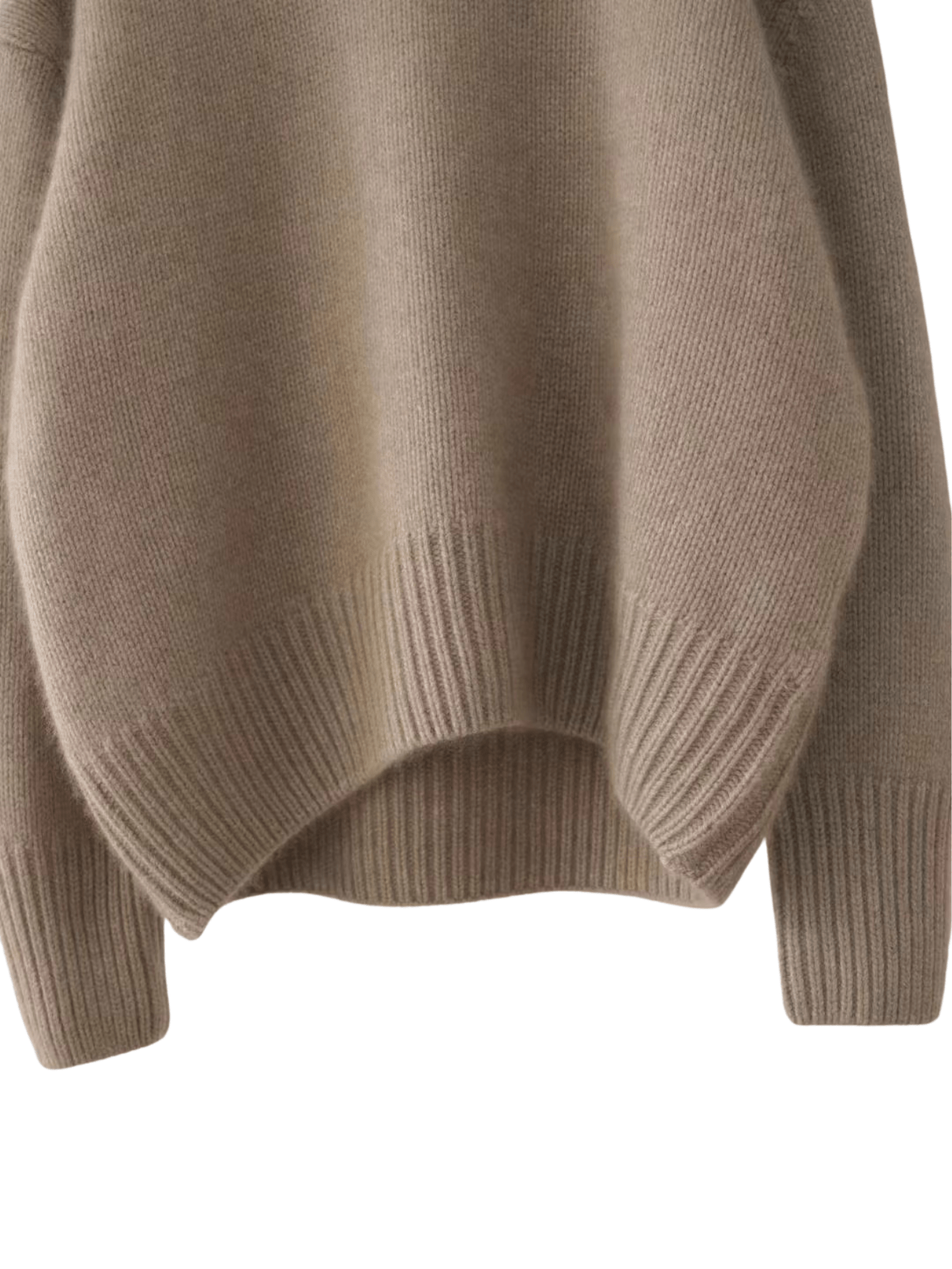 Kashmirtrøje med rullekrave - Feminique