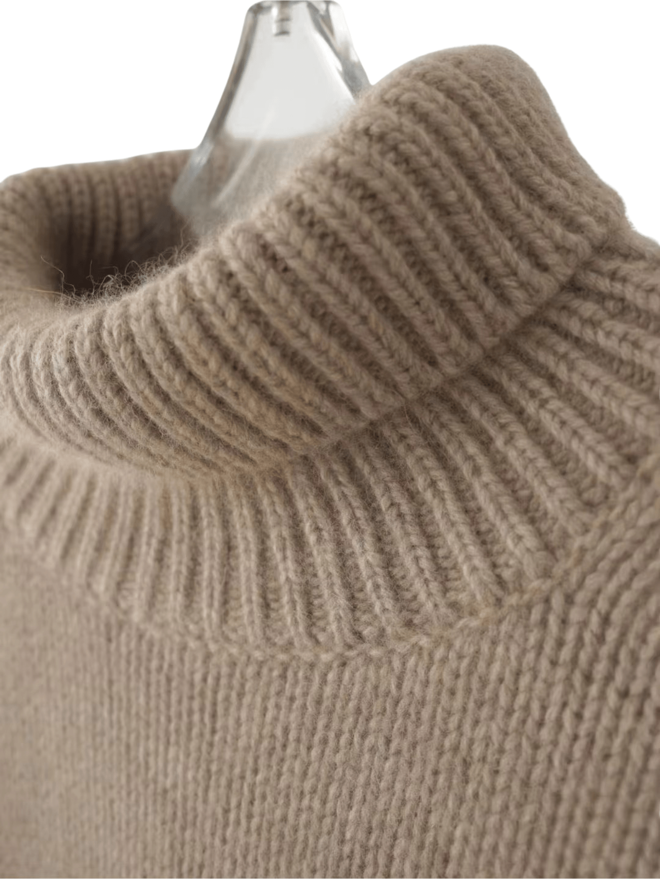 Kashmirtrøje med rullekrave - Feminique
