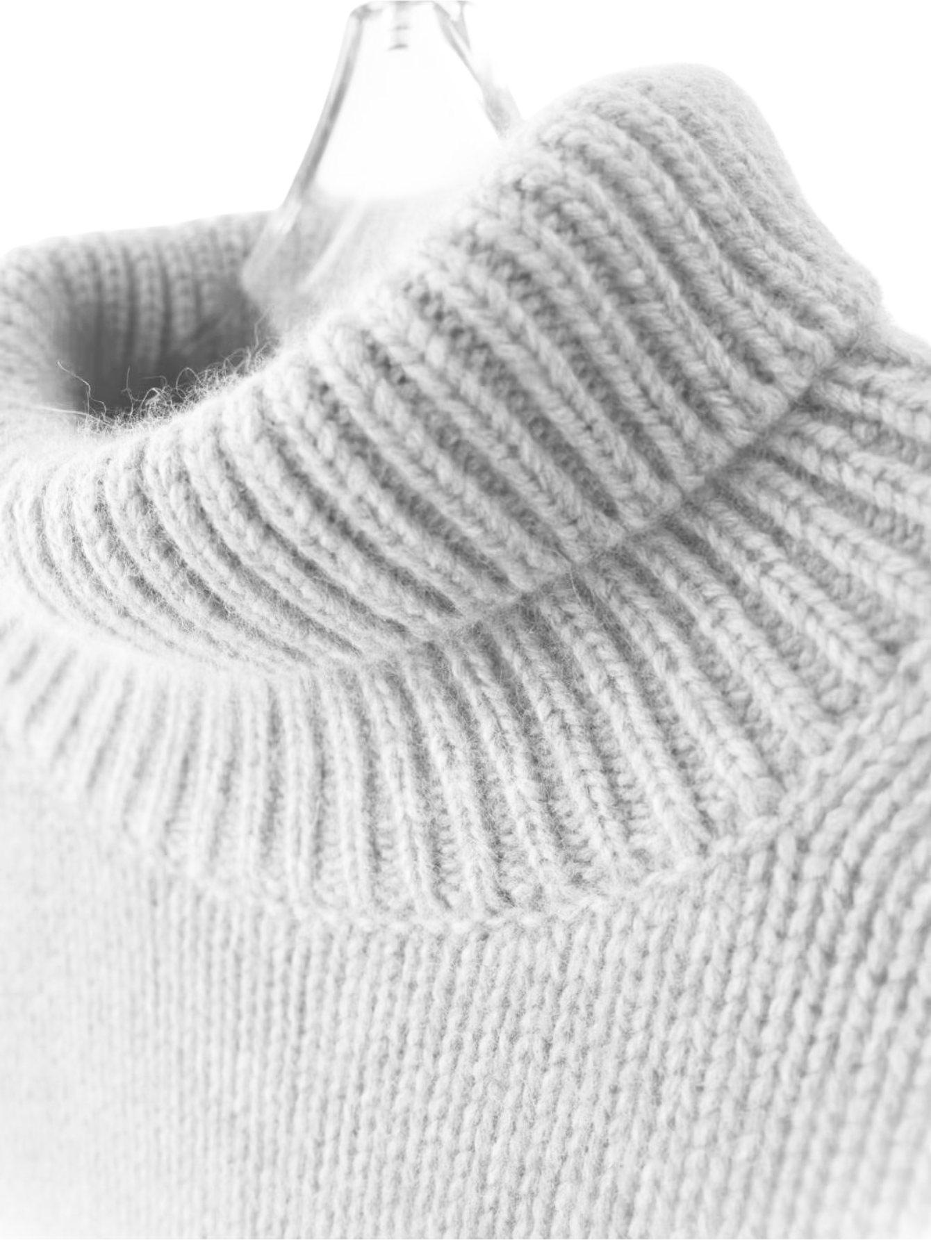 Kashmirtrøje med rullekrave - Feminique