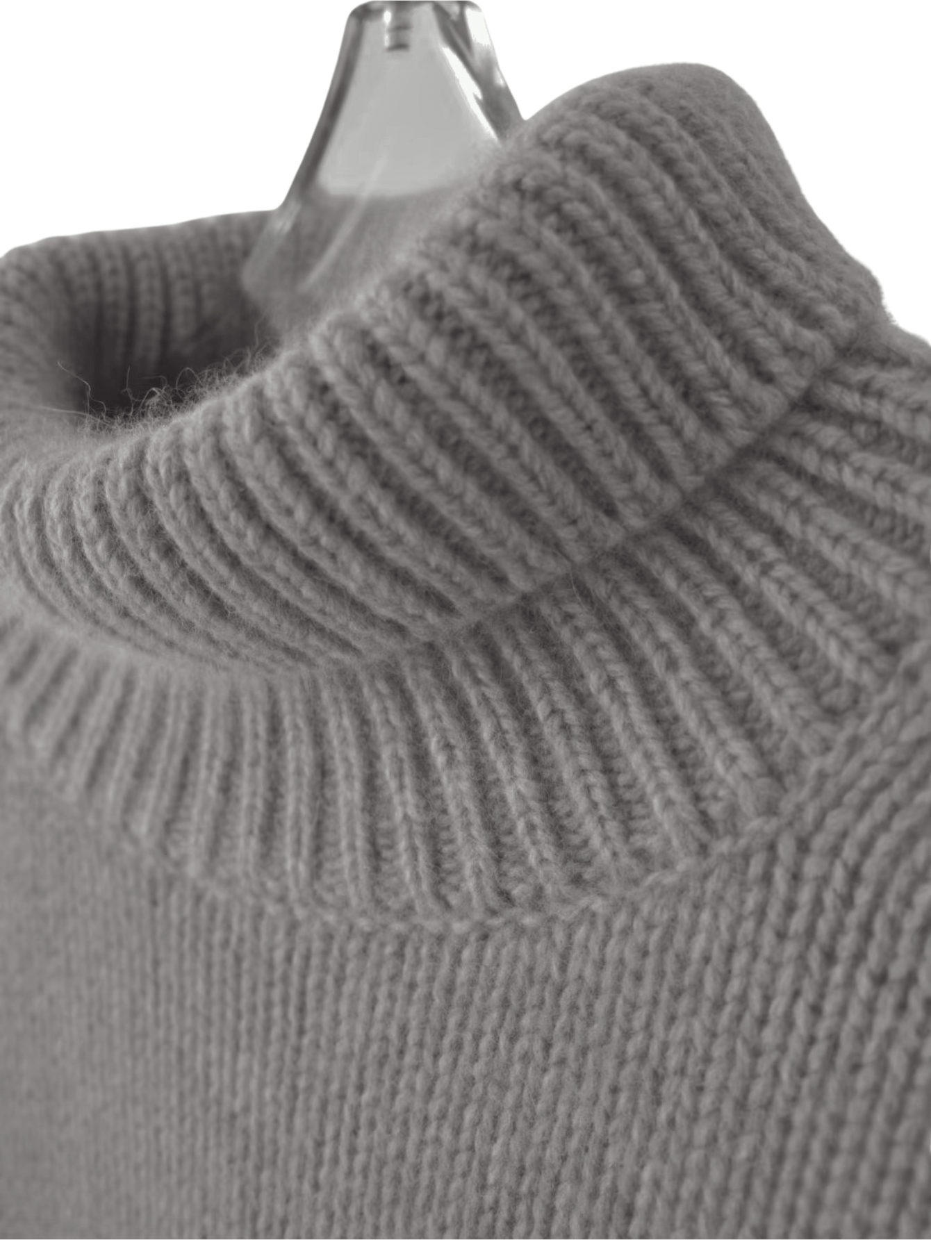 Kashmirtrøje med rullekrave - Feminique